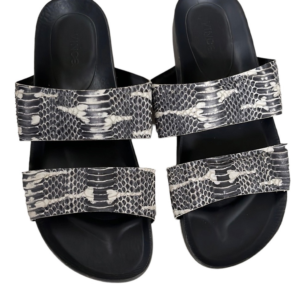 Vince Orion Python Leather Sandals - Picture 2 of 8